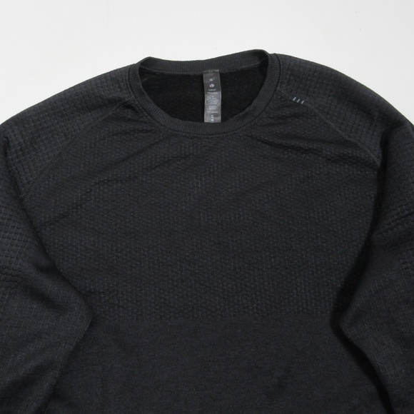 Lululemon Men's Engineered Warmth Long Sleeve Crew Black / Black Size XL - Picture 2 of 12
